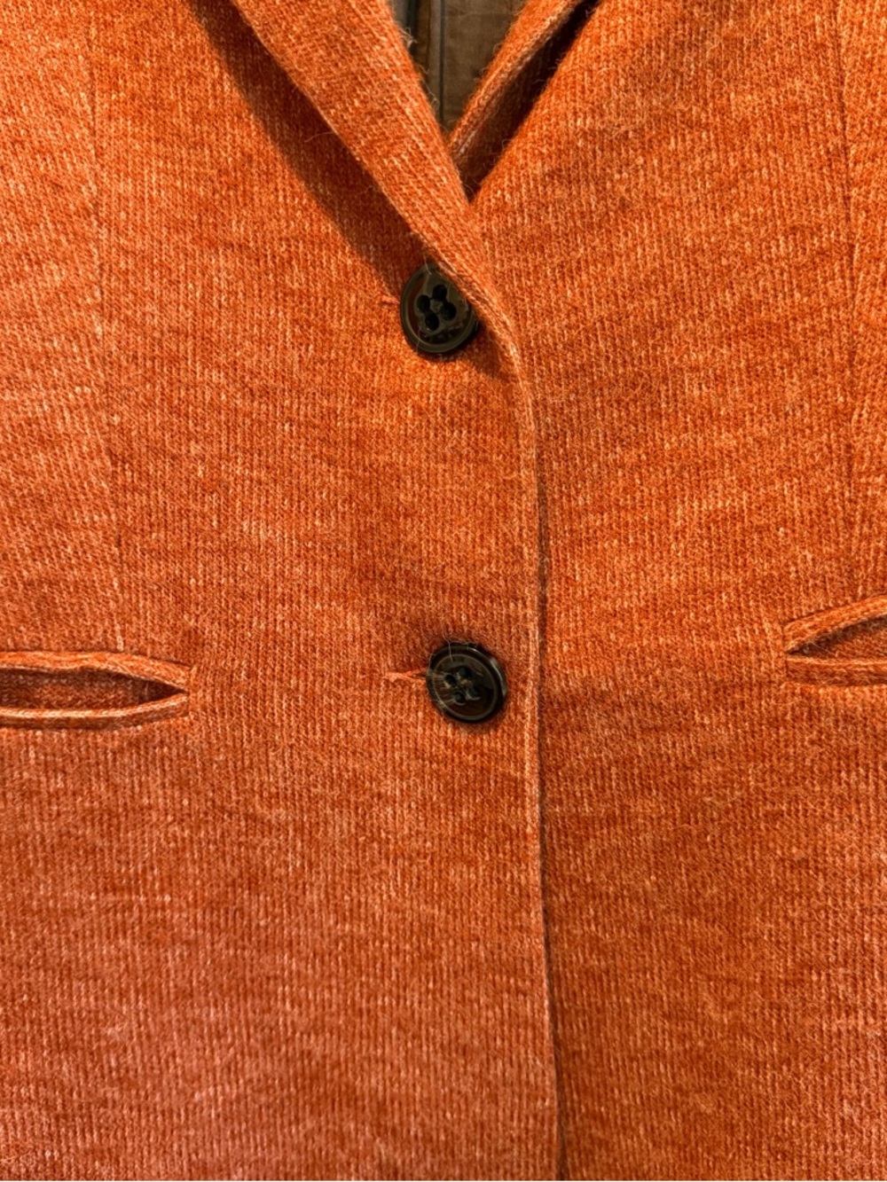 Anthropologie Cartonnier Women’s Small Rust Orange Knit Blazer Jacket Academia - Picture 5 of 11
